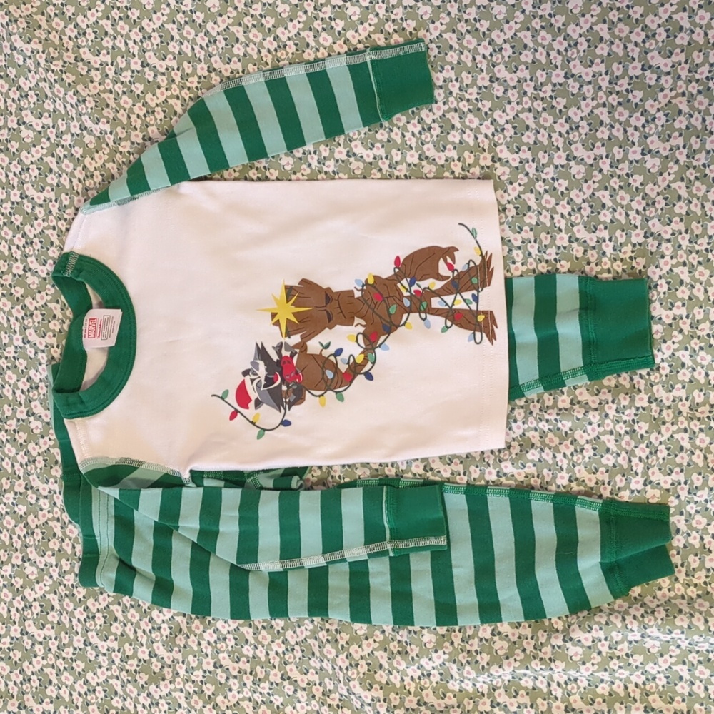 3t Hanna Andersson guardians of the galaxy Groot long john pjs